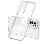 XINYEXIN Transparente Coque pour Oppo A16 / Oppo A16s / Oppo A54s, Étui Antichoc pour Téléphone avec Bordure Colorée, TPU+PC Bumper Clear Case - Blanc