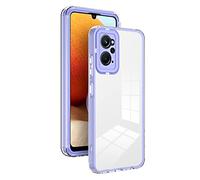 XINYEXIN Transparente Coque pour Oppo A96 / Oppo A76 / Realme 9i / Oppo A36, Étui Antichoc pour Téléphone avec Bordure Colorée, TPU+PC Bumper Clear Case - Violet