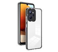 XINYEXIN Transparente Coque pour Realme C35 / Realme Narzo 50A Prime (6.6"), Étui Antichoc pour Téléphone avec Bordure Colorée, TPU+PC Bumper Clear Case - Le Noir