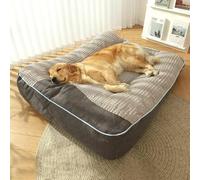 Xinyilau Lit orthopédique for Chien - Lit Plat Confortable for Grands Chiens jusqu'à 90 LB, Coussin aux Courbes raisonnables avec Fond antidérapant et Espace for bouger Librement(A,60x47x18cm)