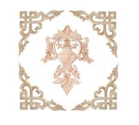 XINYIN 3. Applique De Pièce Maîtresse Porte en Bois Complexe Sculptures Florales Classiques Faciles À Monter pour L'embellissement Mur Maison Moderne Applique en Bois Européen