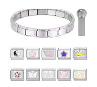 XINYIN À Breloques De Styles Italiens Ensemble Bracelets À Maillons en Argent Et Or Lien Italien avec Outils pour Cadeaux Personnalisés Bijoux Fête