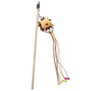 XINYIN Bâton en bois pour stimuler la curiosité des félins avec pompons pour animaux de compagnie actifs et exercices amusants