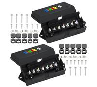 XINYIN Boîte De Câblage Remorque À 7 Voies Moyeu Jonction ABS pour Feux Freinage Et Clignotants Installation Facile Boîte Bornes Remorque Code Couleur