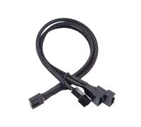 XINYIN Câble d'extension de ventilateur de carte mère 4 broches avec répartiteur 1-3 voies noir tressé adaptateur d'alimentation pour ordinateur