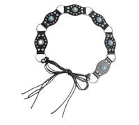 XINYIN Ceinture large réglable turquoise années 2000 pour femmes adolescentes disque western en polyuréthane pour robe d'événement à thème turquoise femmes, 873 Argent ancien B, taille unique