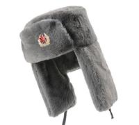 XINYIN Chapeau d'hiver unisexe avec rabat d'oreille soviétique - Doublure en fourrure artificielle - Coupe-vent - En polyester - Pour temps froid - Pour la famille - Chapeau de lénine soviétique, gris