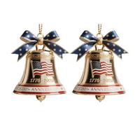 XINYIN Cloches en métal pour 250e anniversaire de mariage, décoration de sapin de Noël pour collectionneurs, amateurs d'histoire, décoration patriotique pour sapin de Noël