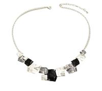 XINYIN Collier géométrique multifonctionnel avec pendentif carré en alliage texturé pour un usage quotidien élégant pour femmes accessoire géométrique chaîne carrée pour femme