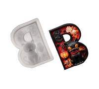 XINYIN Creative Lettre B Moule en silicone noir pour la fabrication de | Silicone de qualité alimentaire, démoulage facile pour la fabrication de savon et de bijoux en résine