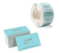 XINYIN D'avoir Soutenu Mes Petites Cartes De Visite Et Autocollants. Carte Remerciement en Feuille 'Or pour Les Magasins Détail. Insertion L'emballage. 'Avoir Soutenu Petites