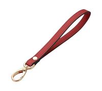 XINYIN Dragonne de poignet en cuir synthétique pour pochettes, portefeuilles, clés de téléphone portable, avec serrure dorée, cadeau, Rouge, One Size