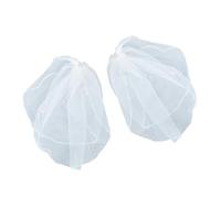 XINYIN Élégant manteau enveloppant transparent pour conjoints. La fabrication en filet fin améliore la sophistication de la robe. Emballage dense adapté pour les mariages de destination, blanc osseux