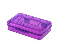 XINYIN Grande trousse à crayons résistante à l'eau transparente haute capacité pour marqueurs colorés 20,5 x 12,1 x 5,9 cm en polypropylène transparent pour artistes, Violet transparent