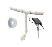 XINYIN Installez Facilement Les Fontaines À Double Tête À Énergie pour Piscines Durabilité Disqueur en Plastique Affichage Installez Facilement Fontaines Solaires pour Le Jardin