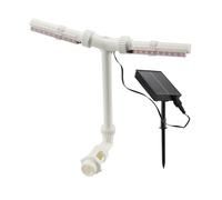 XINYIN Installez Facilement Les Fontaines À Double Tête À Énergie pour Piscines Durabilité Disqueur en Plastique Affichage Installez Facilement Fontaines Solaires pour Le Jardin