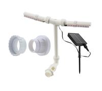 XINYIN Installez Facilement Les Fontaines À Double Tête À Énergie pour Piscines Durabilité Disqueur en Plastique Affichage Installez Facilement Fontaines Solaires pour Le Jardin