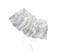 XINYIN Jupe asymétrique en dentelle florale pour femme, tenue décontractée, taille balletcore réglable, jupe florale blanche élégante irrégulière, Dentelle bordée de coton, taille unique