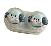 XINYIN Kit de voyage pour lentilles - Étui de rangement à double compartiment avec design étanche pour des lentilles sécurisées - Boîte de rangement facile à transporter, bleu