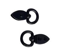 XINYIN Lot de 2 fermoirs à ressort pratiques en métal pour sangle de sac personnalisables, Noir