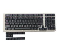XINYIN Lot de touches ergonomiques 115 touches PBT EDMs Hauteur Double Shot Moulage par injection Thème chevaliers noirs pour claviers