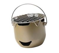 XINYIN Petit Poêle À Charbon Extérieur Portable pour Barbecue Domestique Boîtiers en Acier Inoxydable Outil De Barbecue Léger Cuiseur À Thé Portable Charbon De Bois Environnant avec Grilles