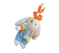 XINYIN Porte-clés coloré arc-en-ciel en forme de carotte avec oreilles de lapins en peluche pour décoration de maison ou de sac