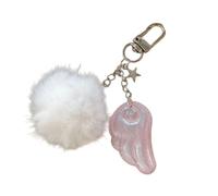 XINYIN Porte-clés délicat en forme d'étoile avec breloque aile d'ange - Pendentif à suspendre pour sac à dos - Convient pour un transport quotidien - Porte-clés ange mignon pour femme, b, taille