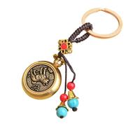 XINYIN Porte-clés tendance avec pendentif en forme de zodiaque - Texture en laiton - Pour étudiants, professionnels, amateurs de mode