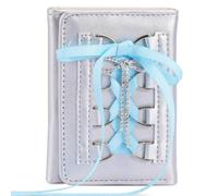 XINYIN Portefeuille pour femme avec sangle inspirée du ballet avec fentes pour cartes et porte-monnaie compact en polyuréthane pour porter au quotidien, bleu, Beauté de masse