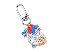 XINYIN Unique Heart Designs Porte-clés avec diagramme de cœur réaliste pour sensibilisation à la santé publique et à l'anatomie