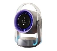 XINYIN Ventilateur de sol portable à 100 vitesses réglables, oscillation automatique, grand angle, fonction de refroidissement intégrée, refroidisseurs à écran LED oscillant USB