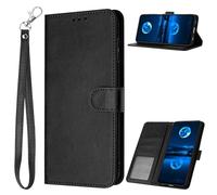 xinyunew Coque pour Motorola Thinkphone 25 + 2 Verre Trempé Protection,[RFID Blocage] Etui Protection Housse Premium en Cuir PU, [Fentes pour Cartes] Bouton Magnétique Flip Case -Noir