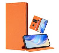 xinyunew Coque pour Nokia C1 2nd Edition, RFID Blocage Portefeuille Etui à Rabat, Housse en Cuir PU pour Nokia C1 2nd Edition, Orange