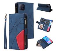 xinyunew Coque pour Oppo A72/A73 5G/A92S/Reno4 Z, Housse Etui en Cuir PU Portefeuille [Antichoc] [Magnétique] [avec 9 Emplacements] [Stand Fonction] Flip Coque,Bleu