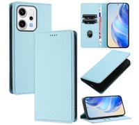 xinyunew Coque pour Oppo Reno 14 5G, RFID Blocage Portefeuille Etui à Rabat, Housse en Cuir PU pour Oppo Reno 14 5G, Bleu Clair