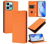 xinyunew Coque pour Realme C53 4G/Realme C51S 4G, RFID Blocage Portefeuille Etui à Rabat, Housse en Cuir PU pour Realme C53 4G/Realme C51S 4G, Orange