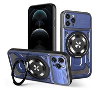 xinyunew Coque pour Samsung Galaxy S21FE avec Support Anneau Magnétique [MagSafe Compatible] [Tough Armor Series] Protection Militaire Coque Intégrale Samsung Galaxy S21FE,Bleu