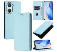 xinyunew Coque pour Vivo Y38 5G/Y28S 5G, RFID Blocage Portefeuille Etui à Rabat, Housse en Cuir PU pour Vivo Y38 5G/Y28S 5G, Bleu Clair