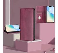 xinyunew Coque pour Vivo Y400,Premium Portefeuille Étui, étui Cuir PU Magnétique [ Pochette de Portefeuille ], Housse de Fonction Stand Video Porte Carte Credit à Rabat - Rouge