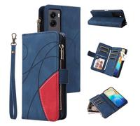xinyunew Coque pour Vivo Y55S 5G, Housse Etui en Cuir PU Portefeuille [Antichoc] [Magnétique] [avec 9 Emplacements] [Stand Fonction] Flip Coque,Bleu