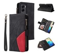 xinyunew Coque pour Vivo Y55S 5G, Housse Etui en Cuir PU Portefeuille [Antichoc] [Magnétique] [avec 9 Emplacements] [Stand Fonction] Flip Coque,Noir