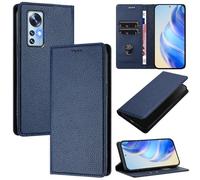 xinyunew Coque pour Xiaomi 12 5G/12X/12S, RFID Blocage Portefeuille Etui à Rabat, Housse en Cuir PU pour Xiaomi 12 5G/12X/12S, Bleu