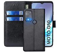 xinyunew Custodia per Motorola Moto G50,Cover Motorola Moto G50 Libro,[Housse en Cuir PU Premium] [Etui à Rabat],Flip Cover per Phone Portafoglio per Motorola Moto G50,Nero