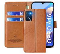 xinyunew Custodia per Oppo A16/Oppo A16S/A53S 5G,Cover Oppo A16/Oppo A16S/A53S 5G Libro,[Housse en Cuir PU Premium] [Etui à Rabat],Flip Cover per Phone Portafoglio per Oppo A16/A16S/A53S 5G,Marrone