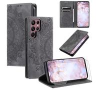 xinyunew Etui Coque pour Oppo Realme C21Y/Realme C25Y, Etui à Rabat en Cuir de Qualité Supérieure [Pochette de Portefeuille] [Fermeture Magnétique] - Gris