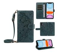 xinyunew Portefeuille Coque pour Xiaomi 13T/13T Pro/K60 Ultra avec Cordon,Etui en Cuir PU Flip Folio Housse,Crossbody Case pour Fille avec Magnétique,béquille,Fentes de Cartes,Vert