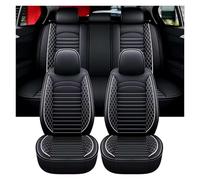 XINYUNFEI Housse Siege Voiture pour Ford Mustang 2004-2026, Coussin en Cuir De Première Imperméable Et Résistant À l'usure, Housses Siege Avant Arrière Auto Protection Accessoire(Black White)