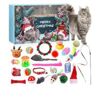 XINYUNXIN 24 pièces Kit Jouet Chats Animaux Domestiques Toys pour Chaton, Jouets interactifs pour Chats Souris, Balles, Baguettes de Plumes pour Kitty interactifs Kit Jouet Chats