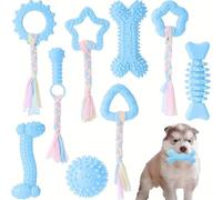 XINYUNXIN 9pcs Jouets à Mâcher pour Chiots Naturels et Résistants, Jouet Interactif Chien sans Toxine, Jouet de Nettoyage Dentaire pour Chiens Petits et Moyens, Cadeau Amusant pour Animaux Compagnons